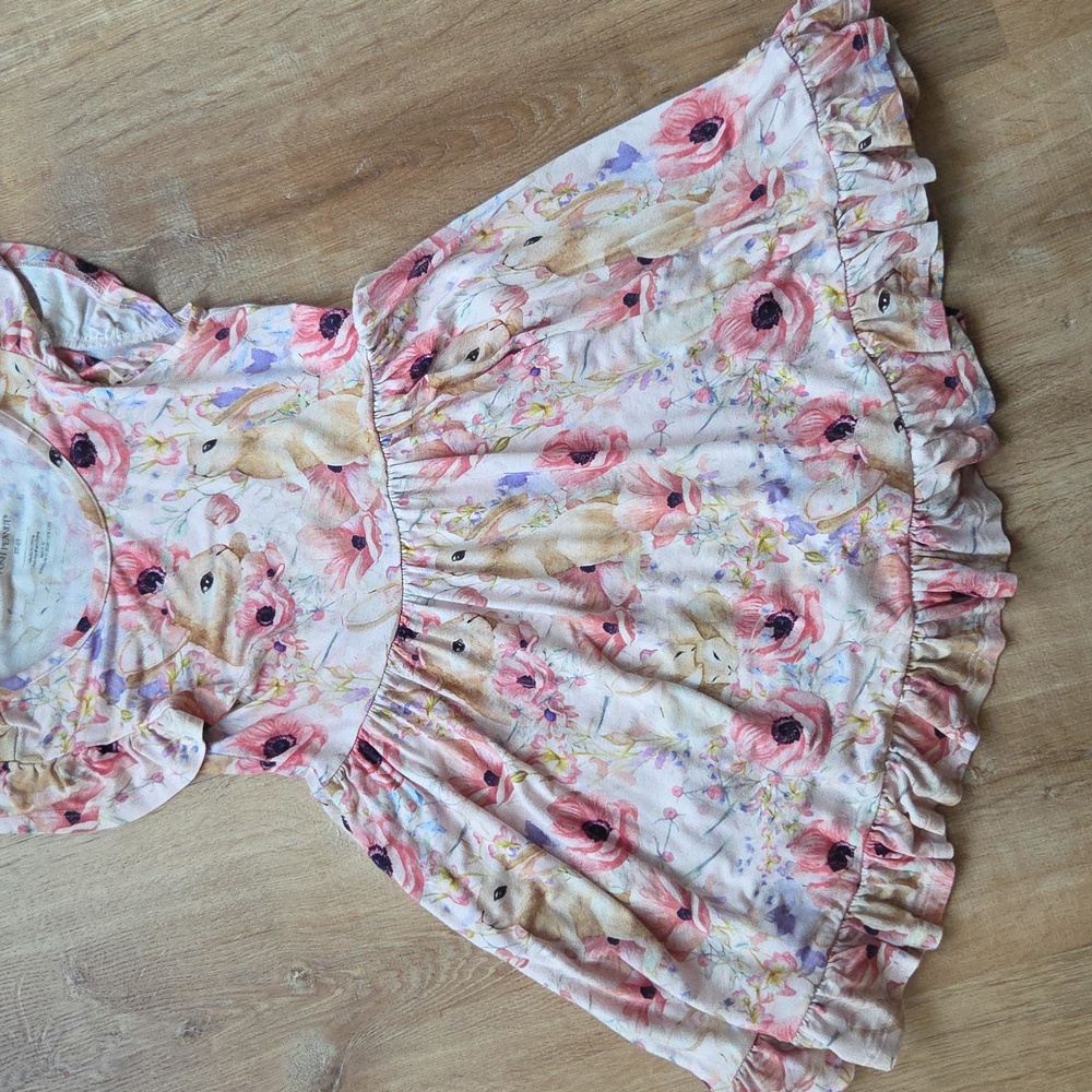 Posh Peanut Bunny Twirl Dress, Size 5T-6T